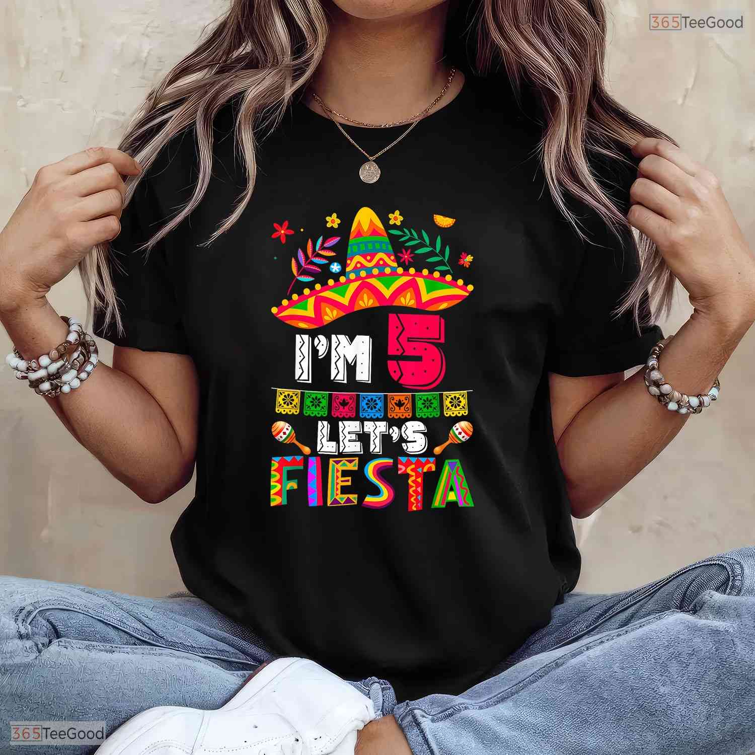 Lets Fiesta 5th Cinco De Mayo Birthday T-Shirt- Unique May Birthday Shirt Gift
