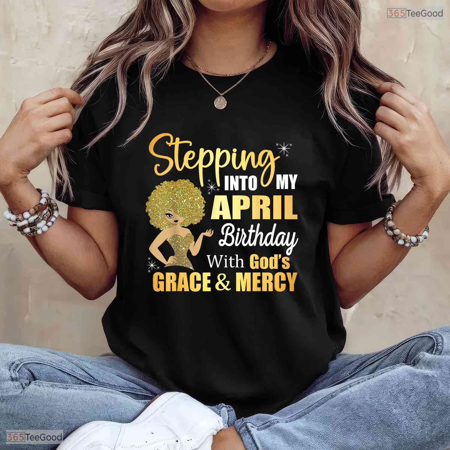 Stepping Into My May Birthday God Grace T-Shirt- Unique May Birthday Shirt Gift