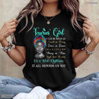 Fierce Black Queen Afro Woman Taurus Girl Zodiac May Birthday T-Shirt For Her