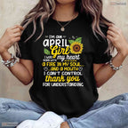Gorgeous May Sunflower Girl Queen Born In May Spring Celebration Birthday T-Shirt