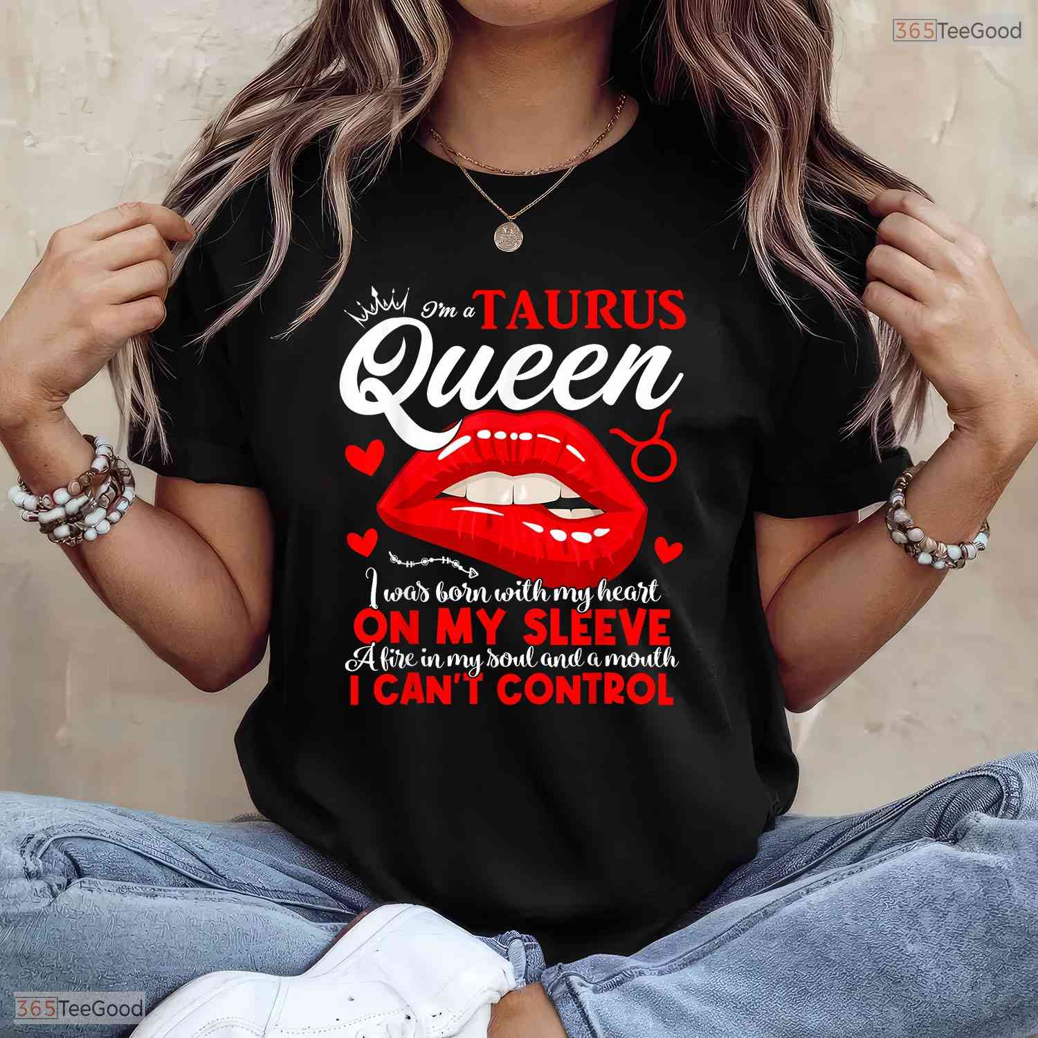 Awesome Funny Taurus Queen Zodiac Sign May Women Girls Astrological Graphic T-Shirt