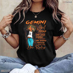Smart Gemini Girl Knows More Than She Says Black Women's May Birthday T-Shirt Gift