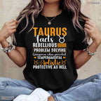 Hilarious Taurus Zodiac Facts May Birthday T-Shirt For Men Women And Kids Gift