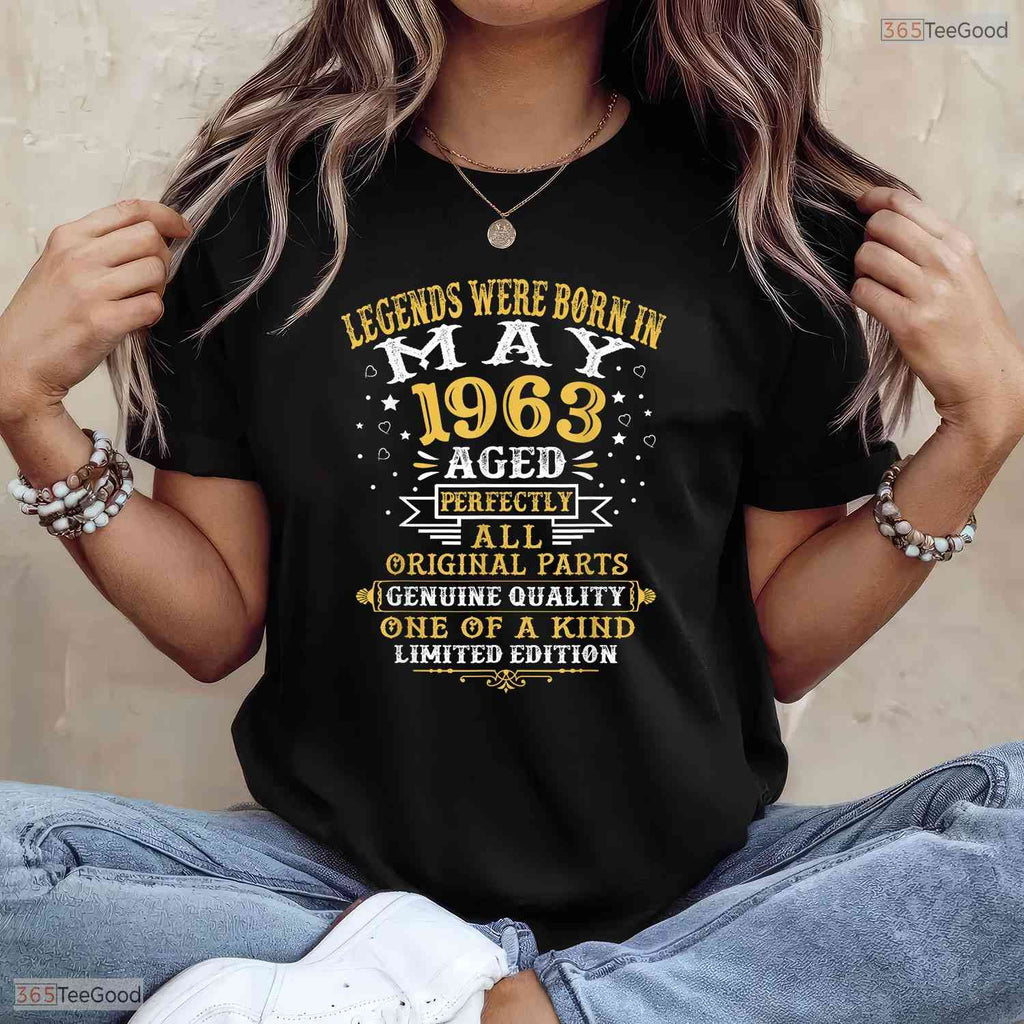 Retro Legends Were Born In May 1963 63 Years Old 63rd Birthday Classic T-Shirt