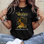 A Beautiful Queen Was Born In May Birthday T-Shirt For Black Women And Girls