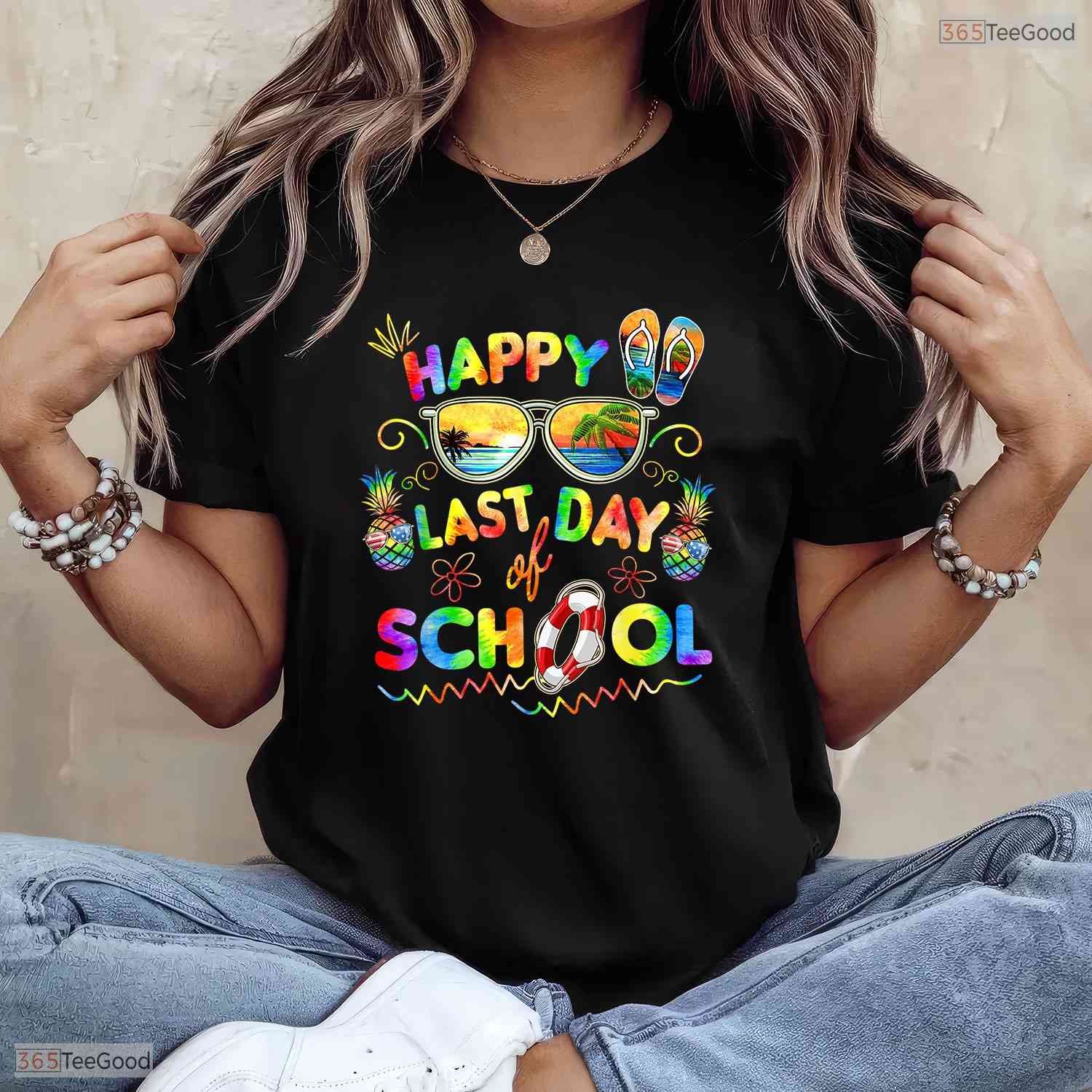 Happy Last Day Of School T-Shirt- Teacher End Of Year May Birthday Shirt Gift