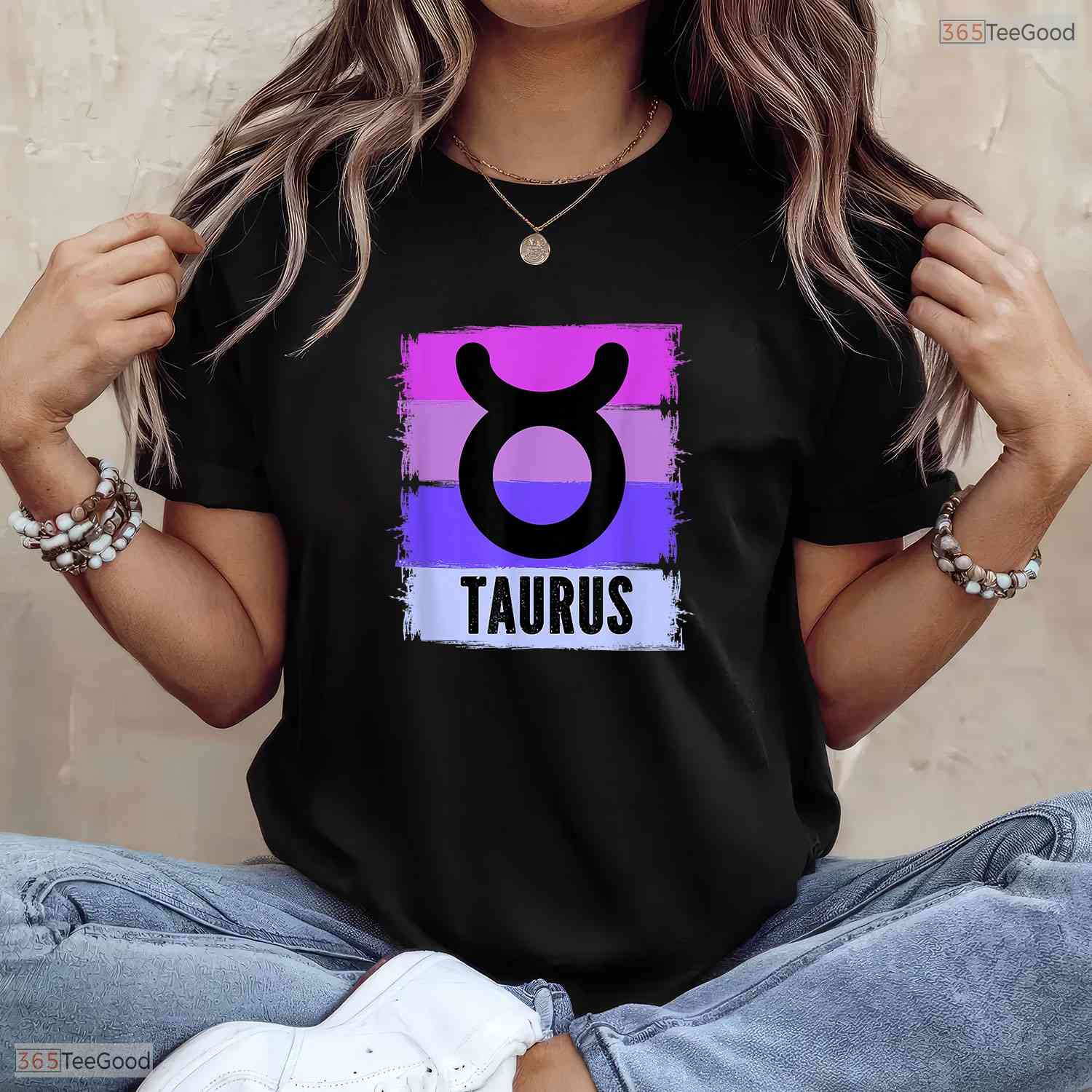 Colorful Taurus Queen Zodiac Sign T-Shirt Unique May Birthday Apparel Gift