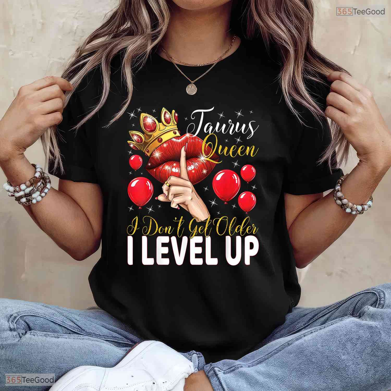 Taurus Queen I Level Up Gamer T-Shirt Awesome May Birthday Celebration Shirt