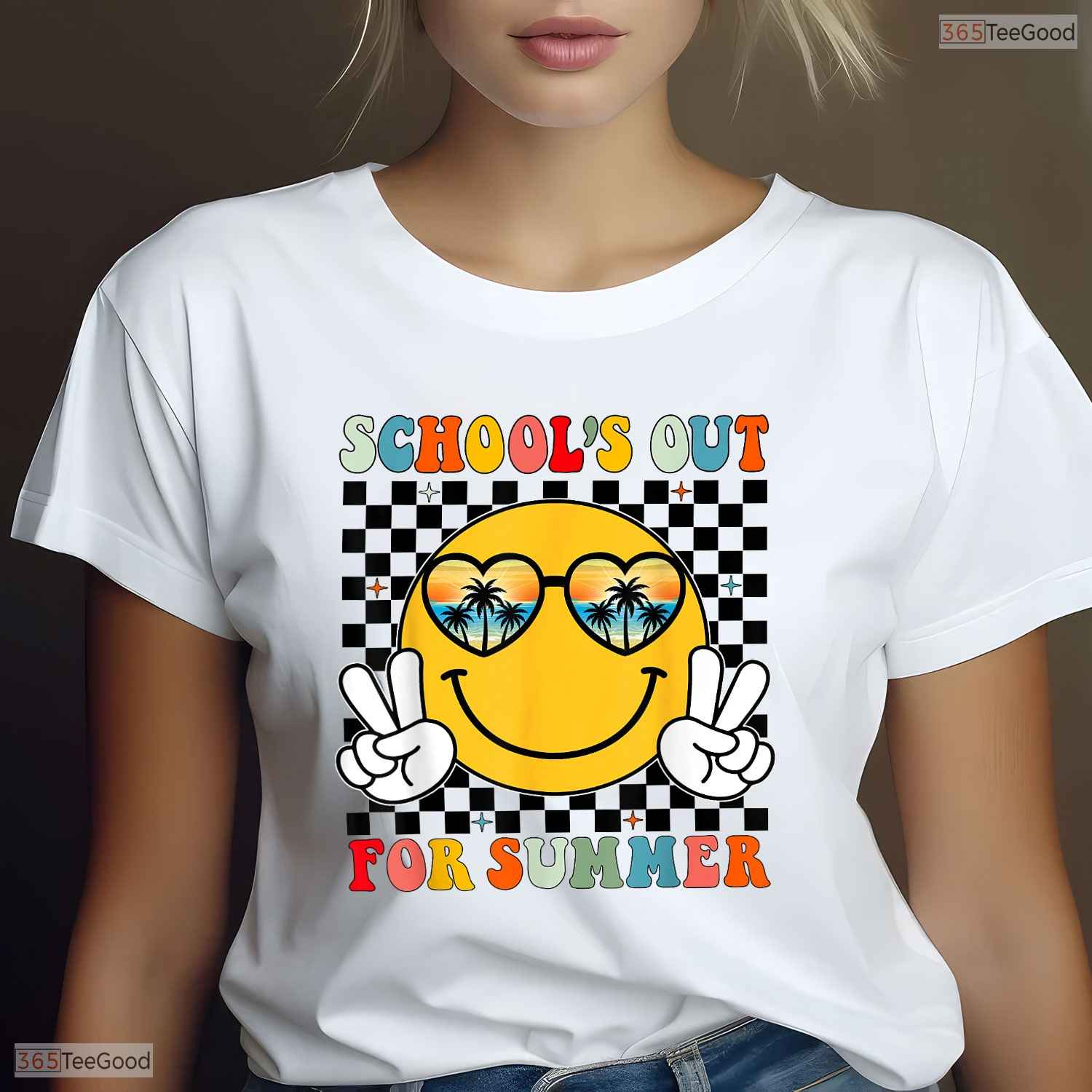 Retro School's Out Summer Break T-Shirt- Teacher May Birthday Shirt For Adults