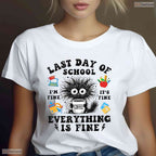 I Survived The School Year Funny Cat T-Shirt- Adult May Birthday Shirt Gift