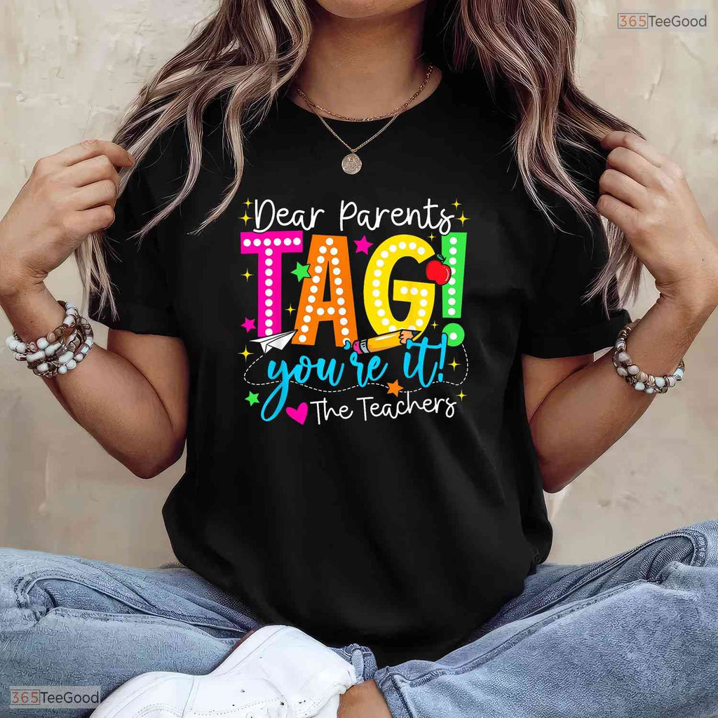 Dear Parents I Am Out Last Day Of School T-Shirt- Women May Birthday Shirt