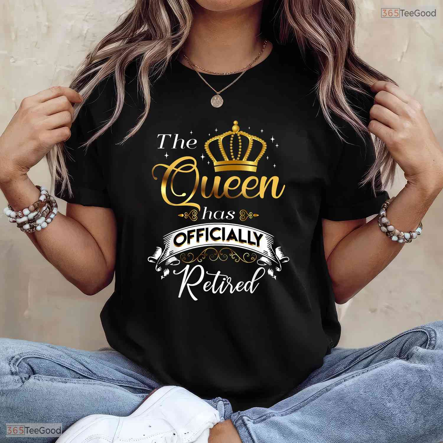 The Queen Has Officially Retired T-Shirt- Women May Birthday Shirt Gift