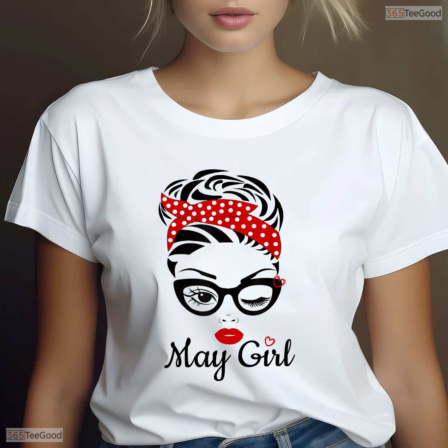 Women Girl Born In May Birthday T-Shirt- Best May Girl Birthday Shirt Gift