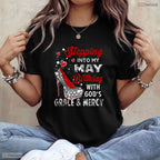 Stepping Into My May Birthday With God Grace T-Shirt- May Birthday Shirt