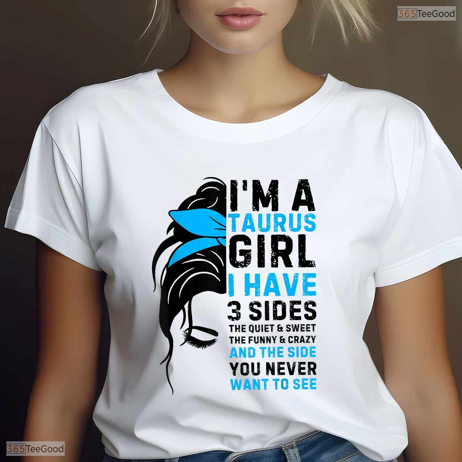Taurus Girl Zodiac Sign Horoscope T-Shirt- Unique May Birthday Apparel Gift