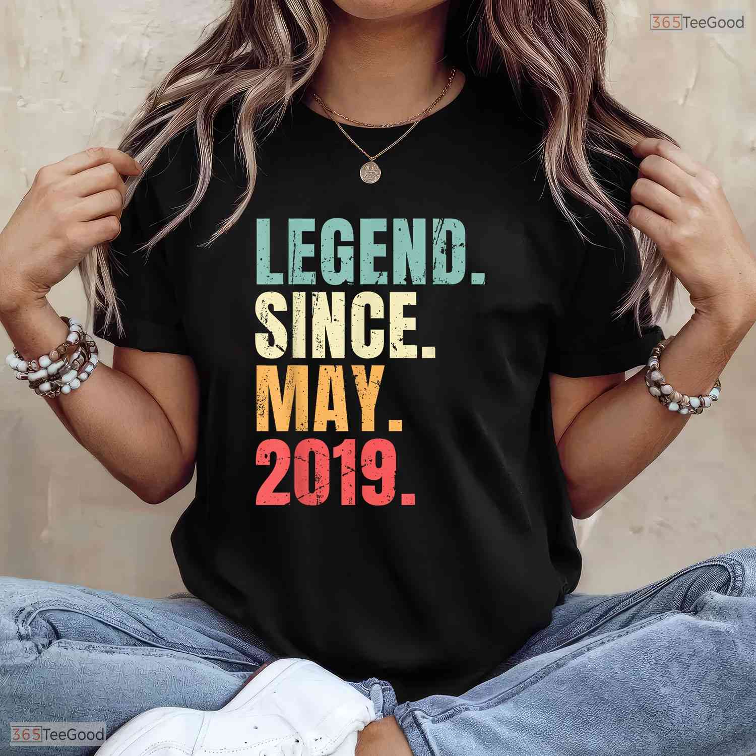 Retro Legend Since May 2019 T-Shirt- Unique May Birthday Celebration Apparel