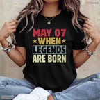 Awesome 7th Of May Birthday Shirt- Unique May 7 Birthday T-Shirt For Adults
