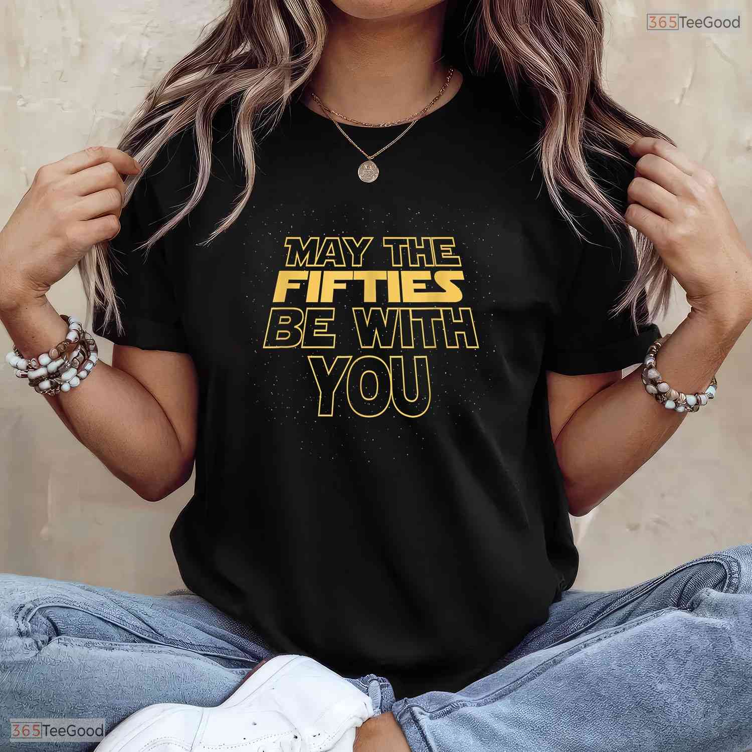 May The Fifties Be With You Vintage T-Shirt- Awesome 50th May Birthday Shirt