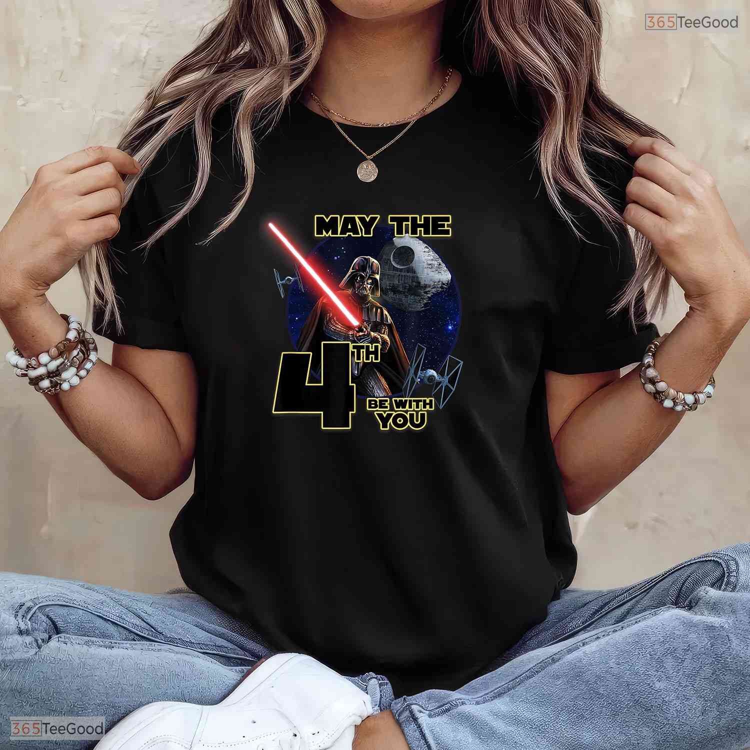 Classic May The Fourth Be With You Space Sword T-Shirt- May Birthday Shirt