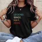 Legend Since May 2005 21st Birthday T-Shirt- Awesome May Birthday Shirt Men