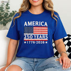 America 250 Years 4th of July USA Flag Valentine T-Shirt Kayak Fishing Gear