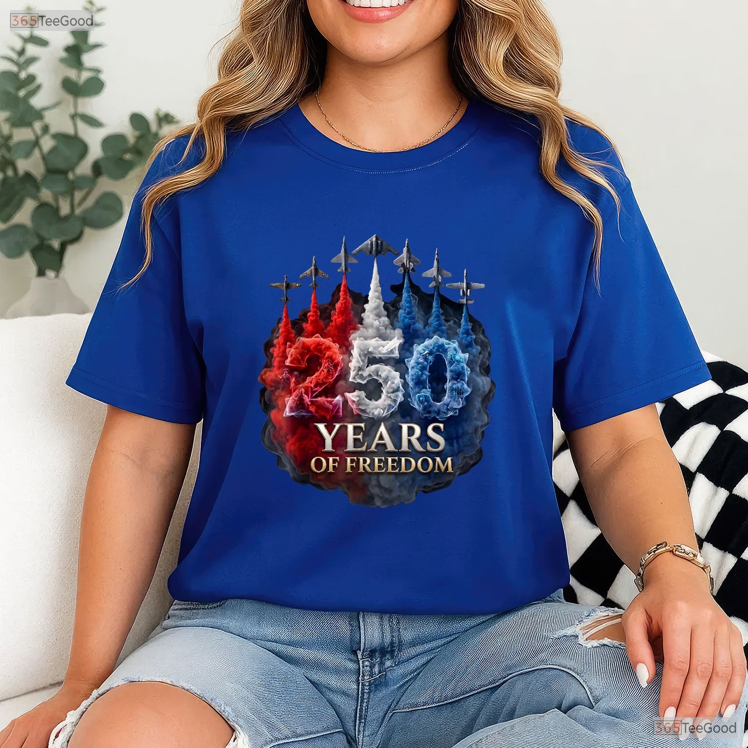 250 Years Freedom 4th of July USA Valentine T-Shirt Ice Fishing Apparel Men