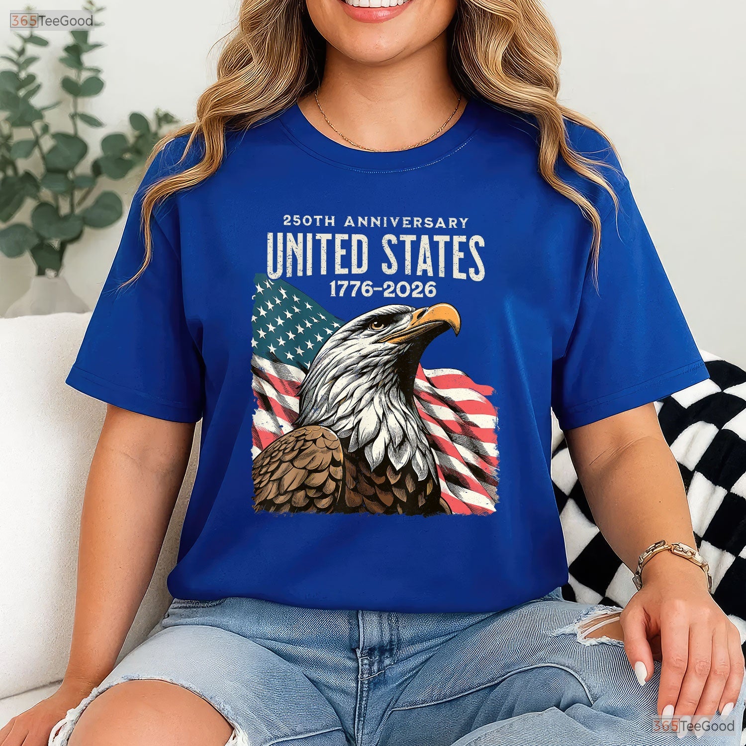 250th Anniversary USA Flag Valentine T-Shirt- Ice Fishing Gear Mens