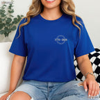 250 Years American Flag Front Back Valentine T-Shirt Bass Fishing Apparel