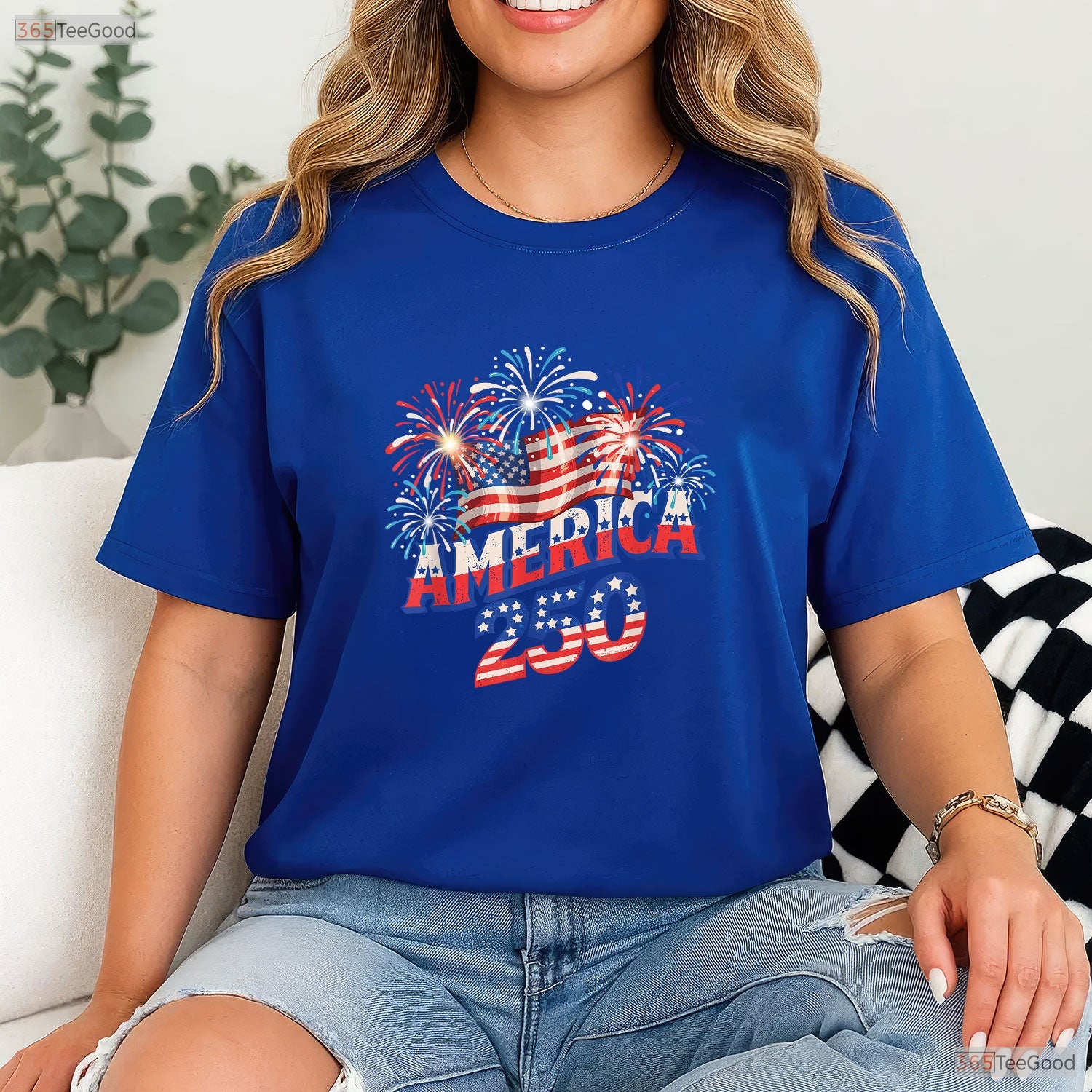 250 Years America Independence Freedom Valentine T-Shirt Saltwater Fishing