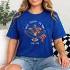 Faith Freedom 250 Years Christian Cross Valentine T-Shirt River Fishing Wear