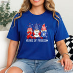 250 Years Anniversary USA Patriotic Gnome Valentine T-Shirt Bass Fishing Men