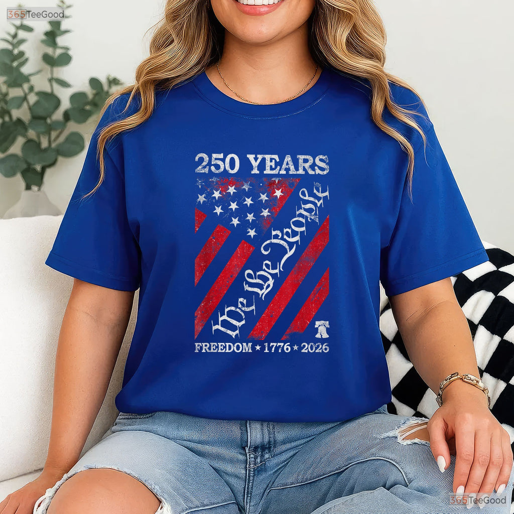 250th Anniversary USA Vintage Valentine T-Shirt- Fly Fishing Gear For Men