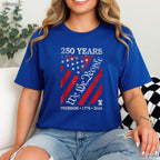 250th Anniversary USA Vintage Valentine T-Shirt- Fly Fishing Gear For Men