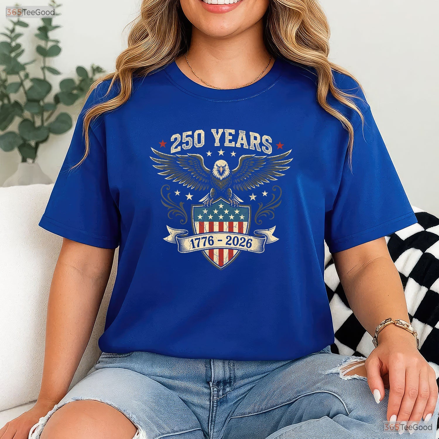 250 Years America Independence Valentine T-Shirt- Deep Sea Fishing Shirts