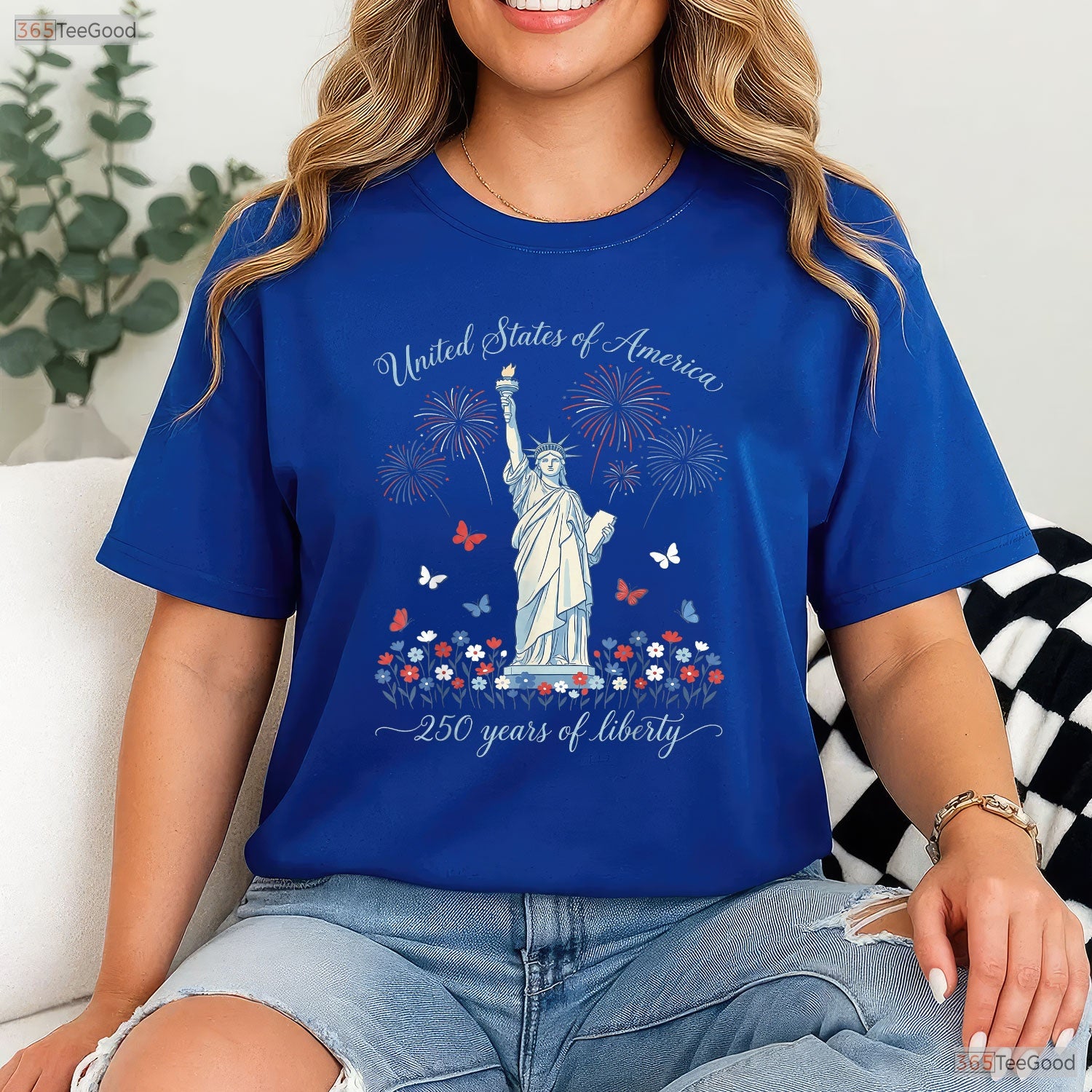 United States 250th Anniversary Valentine T-Shirt Fly Tying Accessories Men