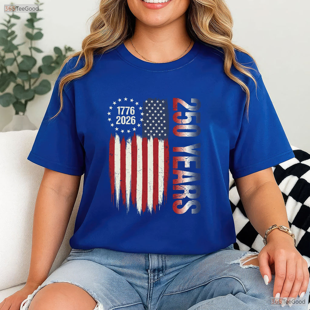 250 Years America Independence Freedom Valentine T-Shirt Fly Fishing Accessories