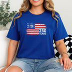 250 Years Vintage 1776 Anniversary Valentine T-Shirt Bass Fishing Tackle Men