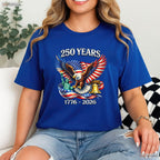 250 Years America Independence Freedom Valentine T-Shirt River Fishing Wear