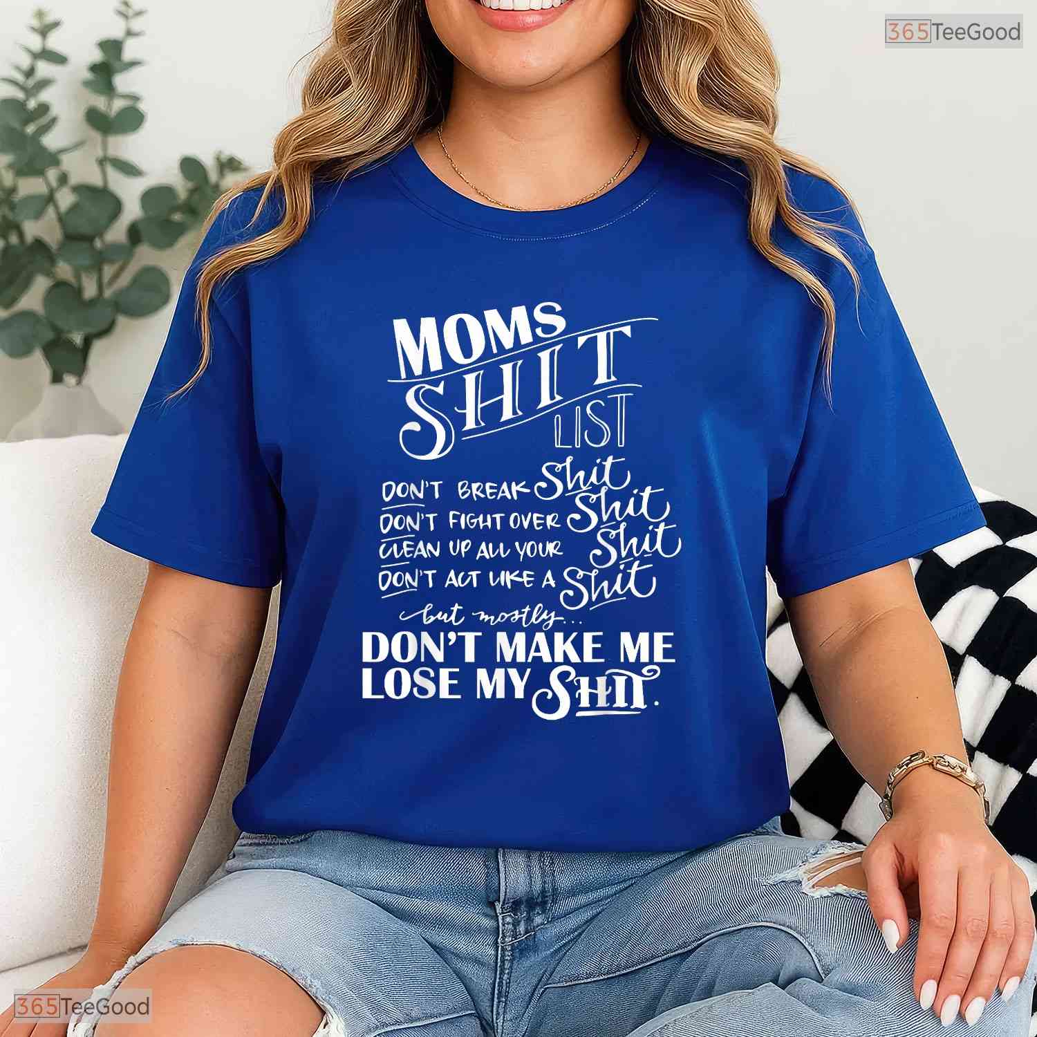 Mom Shit List Funny Shirt Sarcastic Momlife Mothers Day T-Shirt For Women
