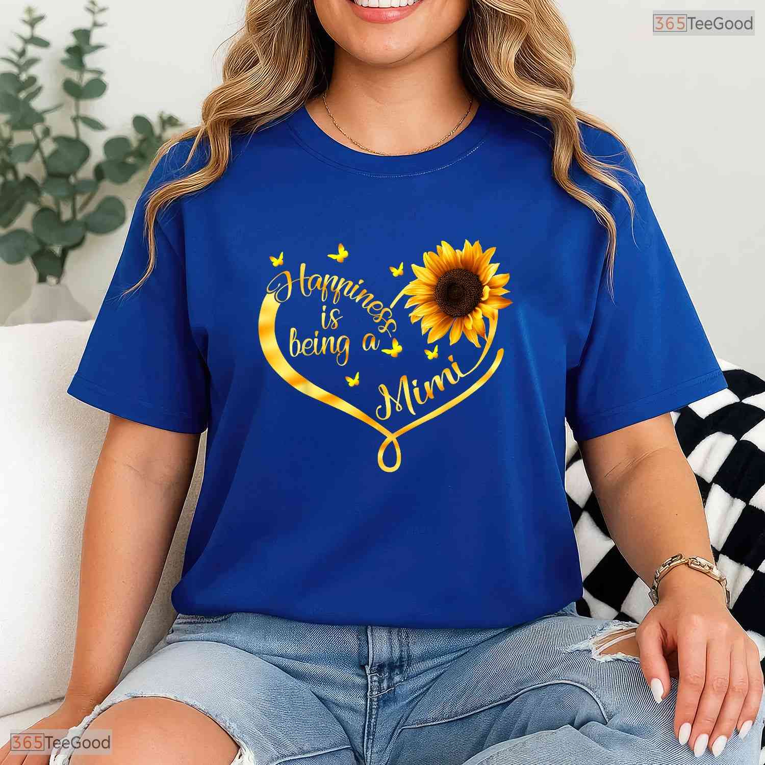 Happiness Is Being A Mimi Shirt Sunflower Grandma Mothers Day T-Shirt Gift Idea