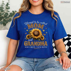 Blessed To Be Called Mom And Grandma Shirt I Rock Them Both Floral T-Shirt
