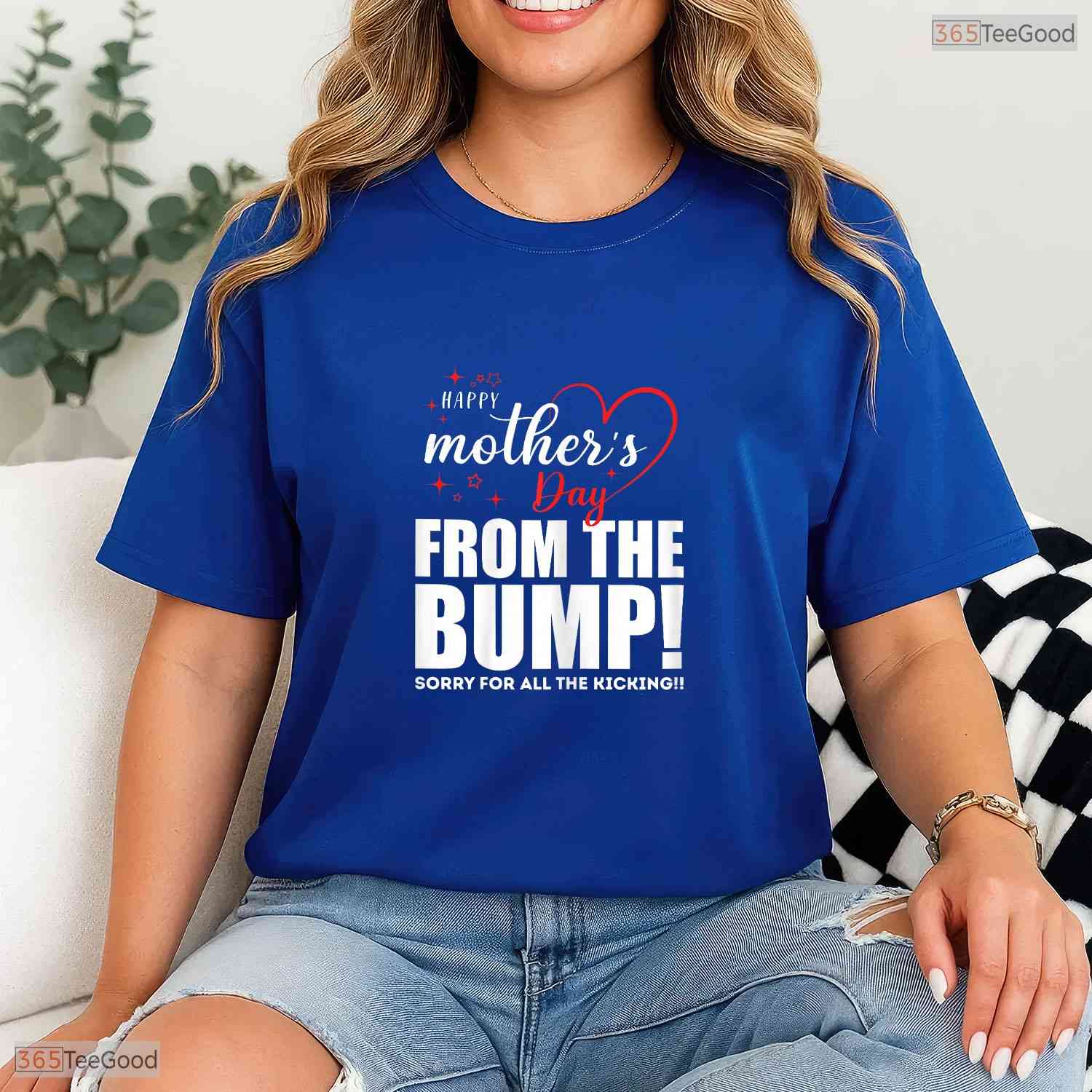 Happy Mothers Day From The Bump Shirt Funny Expecting Mom Pregnancy T-Shirt