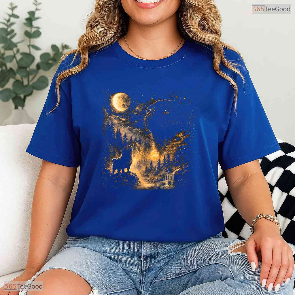 90s Retro Black Pug Howling Moon Dog Mom Mothers Day T-Shirt Present For Women