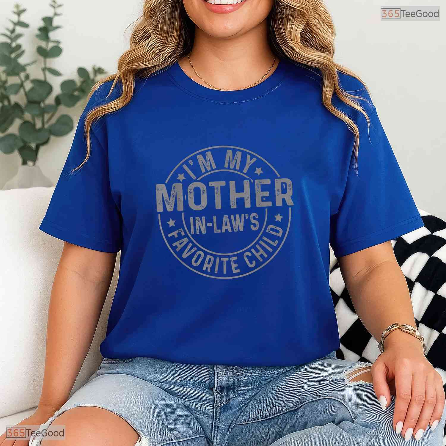 Favorite Child Mother In Law Funny Family Humor Mothers Day T-Shirt For Women