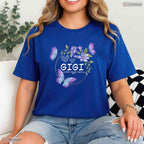 Cute Gigi Butterfly Floral Gigi Grandma Womens Gift Mothers Day T-Shirt Present