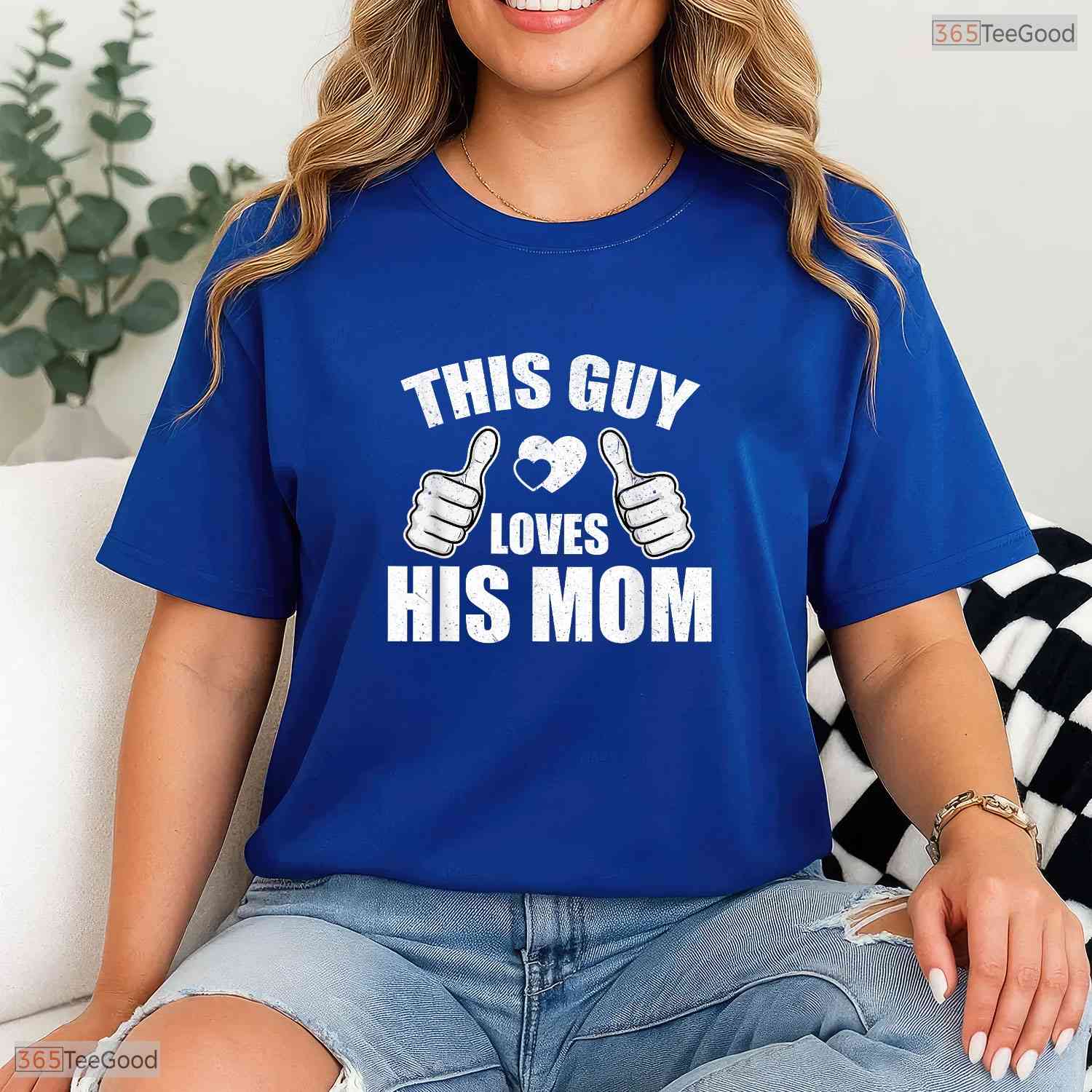 This Guy Loves His Mom Shirt Funny Son To Mom Mothers Day T-Shirt Present