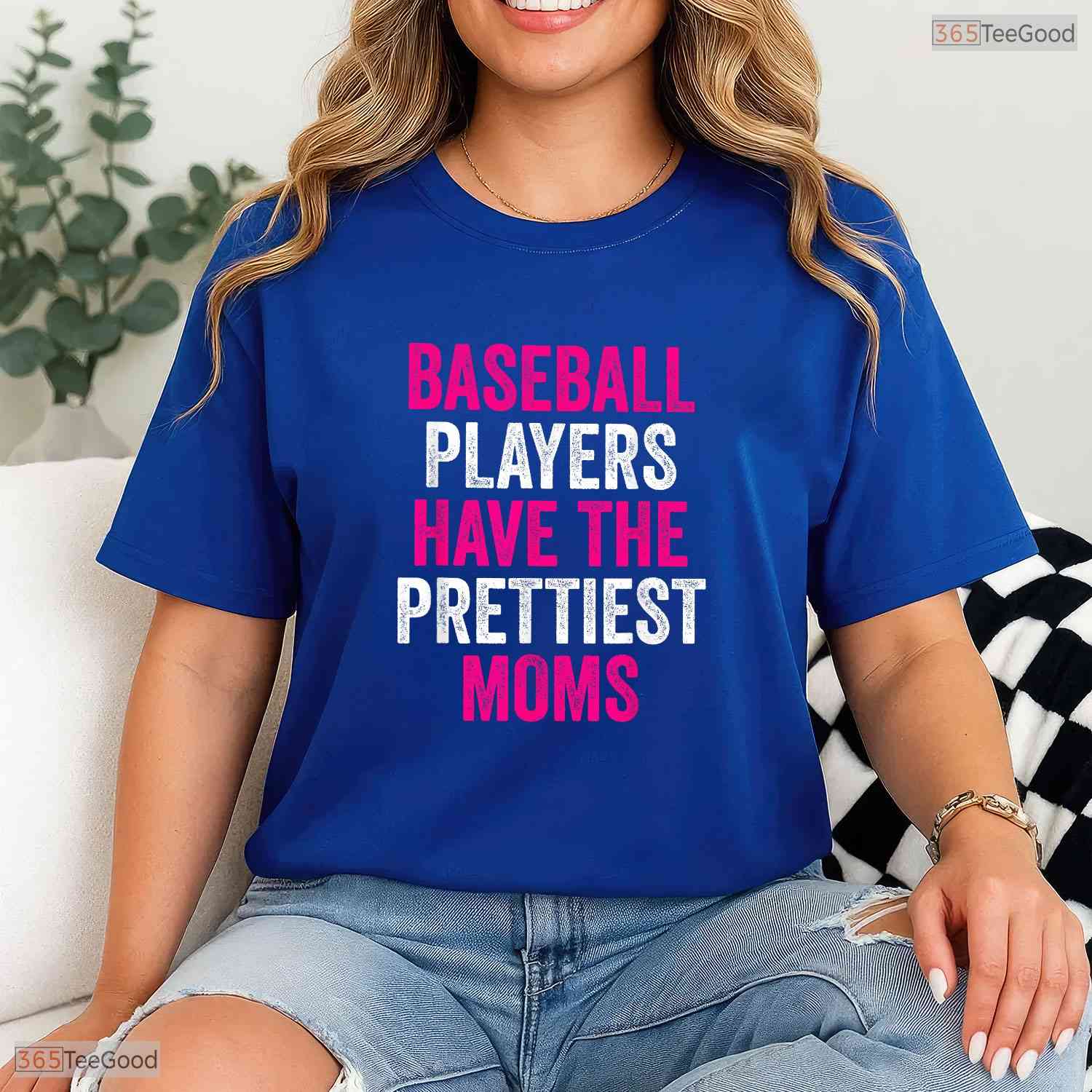 Baseball Players Prettiest Moms Shirt Youth Baseball Mom Mothers Day T-Shirt