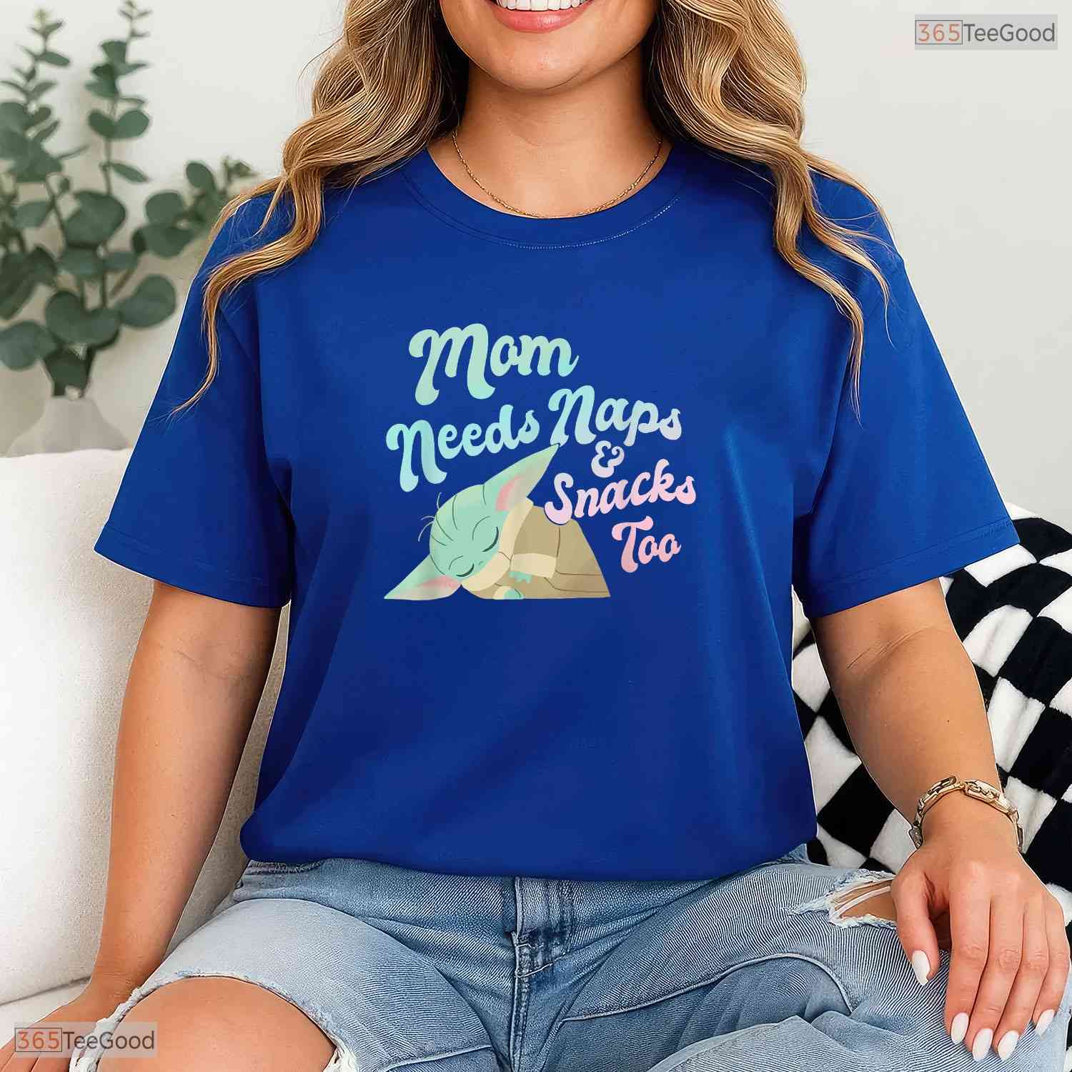 Galactic Mom Needs Naps Shirt Cool Space Theme Mothers Day T-Shirt For Women