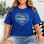 Tie Dye Heart Mothers Day Shirt Cute Mom And Grandma Mothers Day T-Shirt Gift