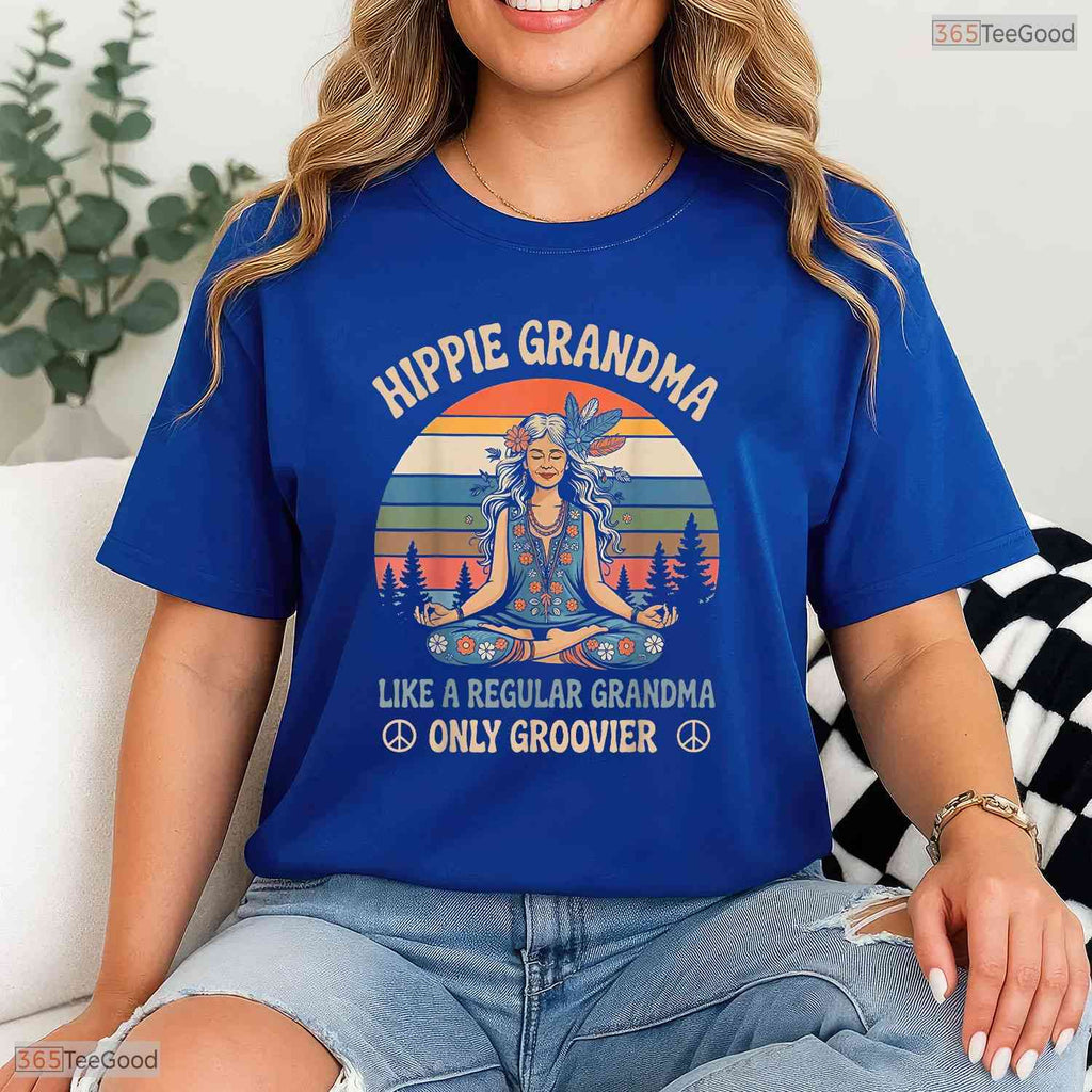 Groovy Hippie Grandma Shirt Vintage Hippie Grandma Mothers Day T-Shirt Idea